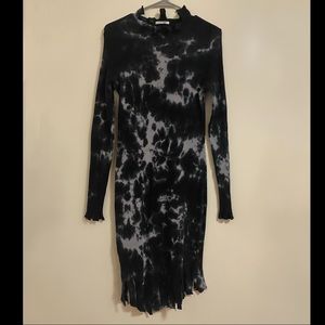 Fashion Nova Black Tie Dye Dress
